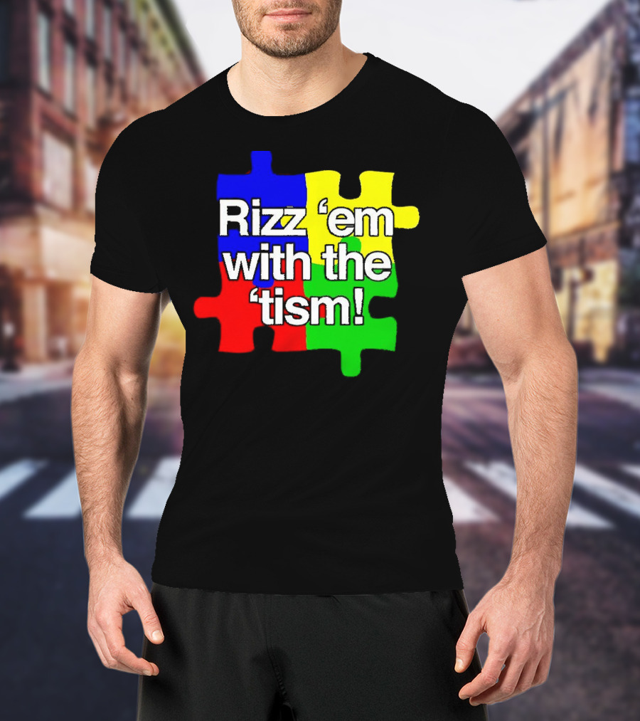 Rizz 'em With The ’Tism Puzzle Pieces T-Shirt