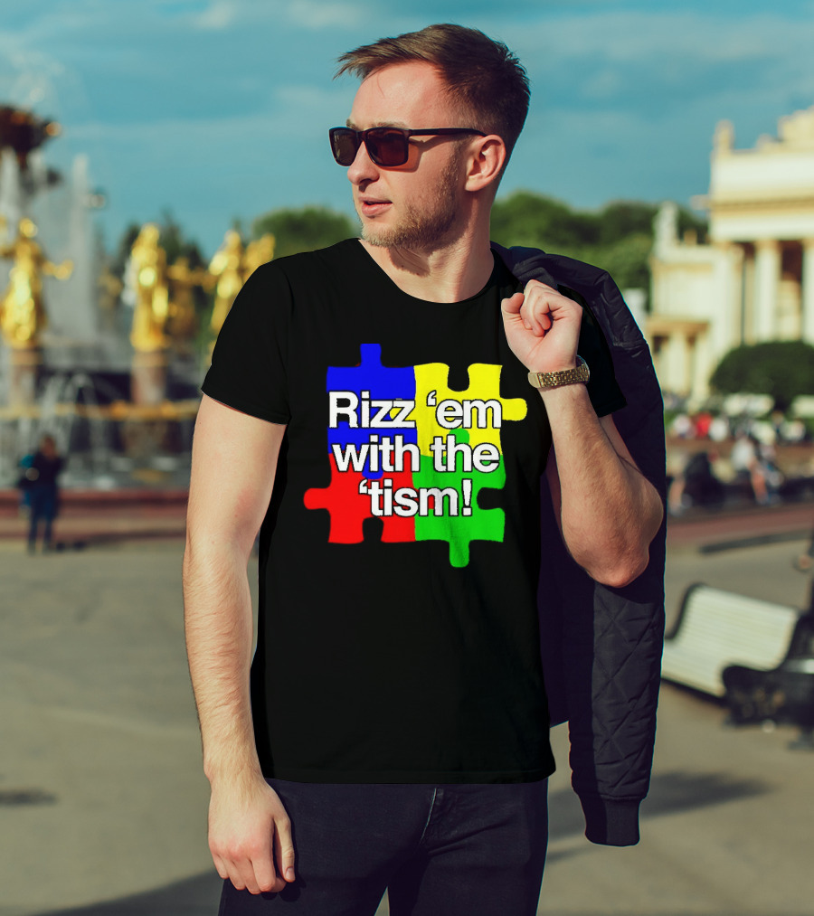 Rizz 'em With The ’Tism Puzzle Pieces T-Shirt