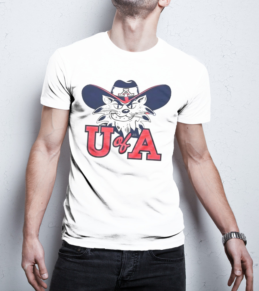 Arizona Wildcats U Of A Mascot Cowboy Hat T-Shirt