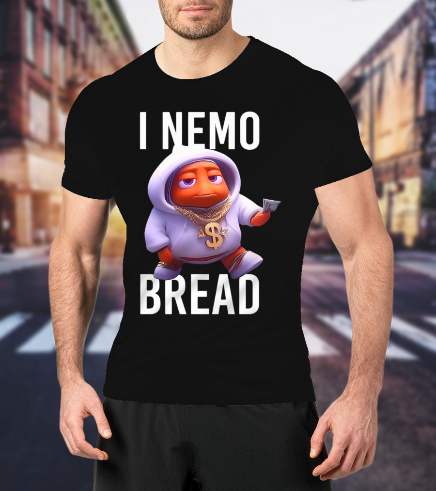 I Nemo Bread Cartoon Parody With Blinged-Out Fish In T-Shirt