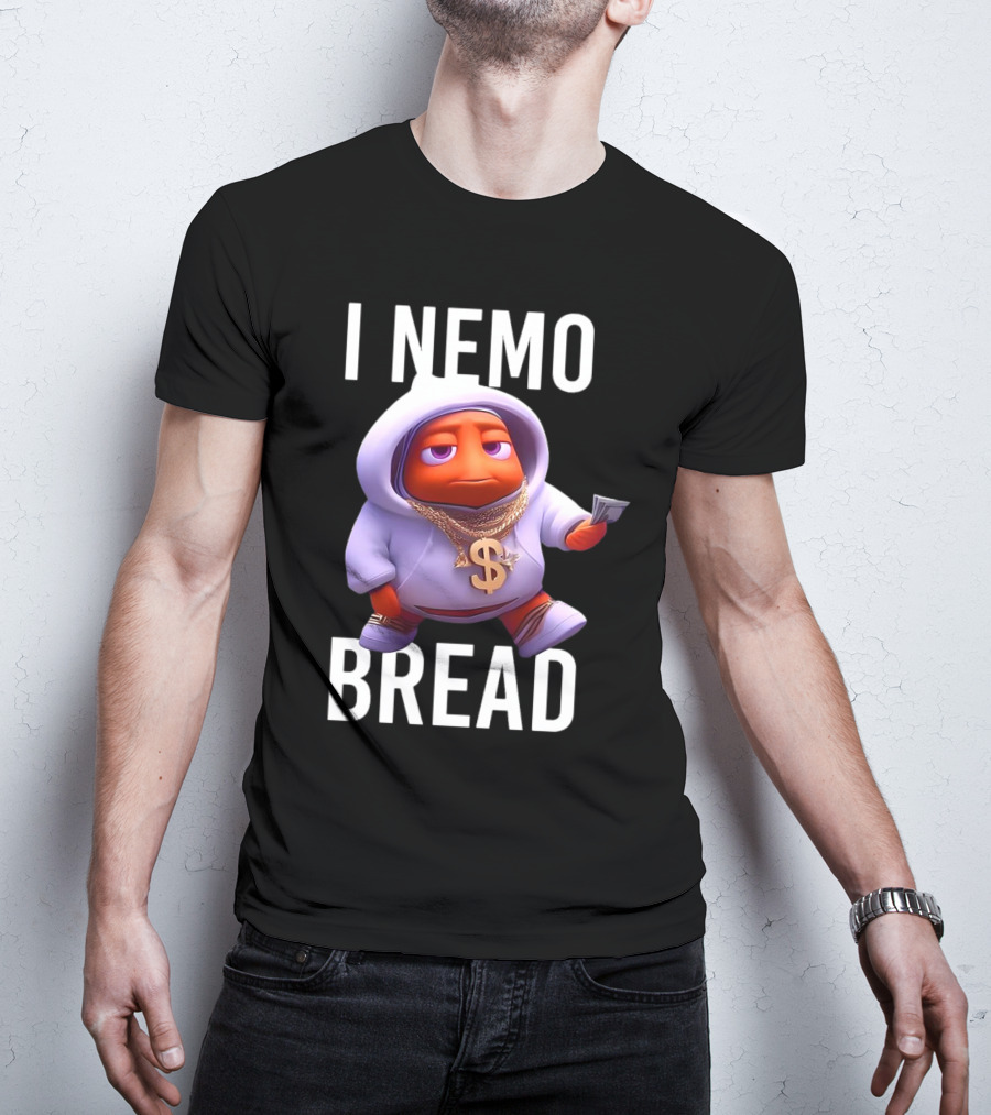 I Nemo Bread Cartoon Parody With Blinged-Out Fish In T-Shirt