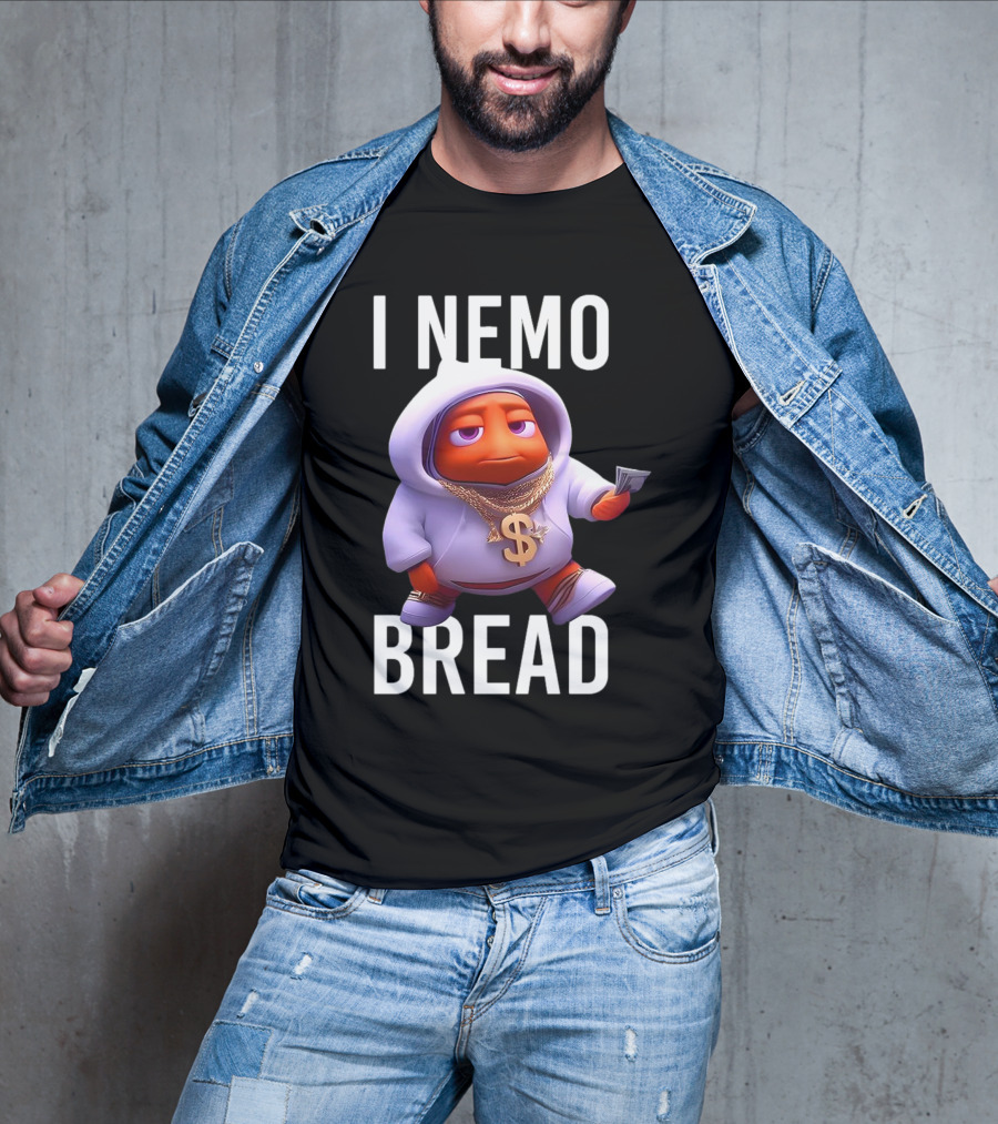 I Nemo Bread Cartoon Parody With Blinged-Out Fish In T-Shirt