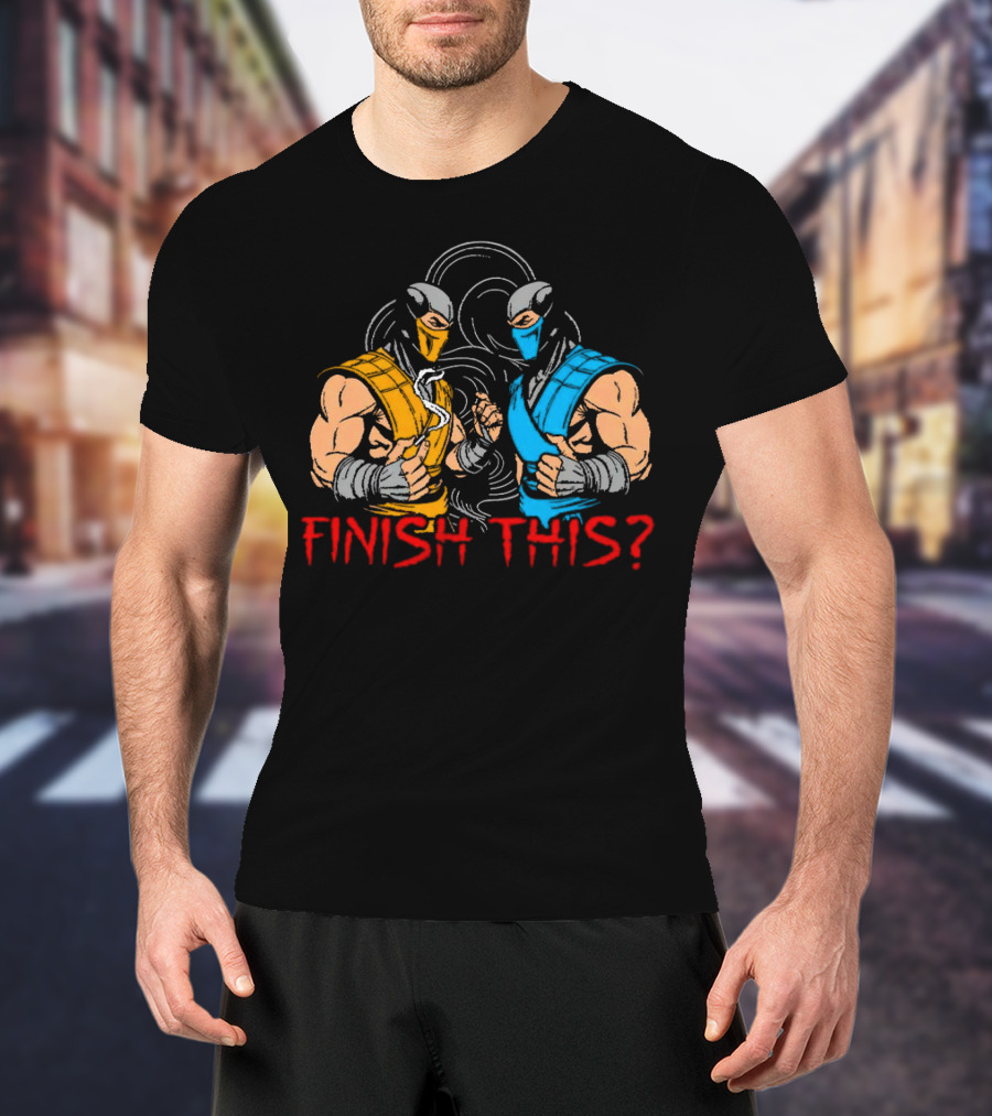 Finish This Mortal Kombat Smoke Sub-Zero Scorpion Showdown T-Shirt