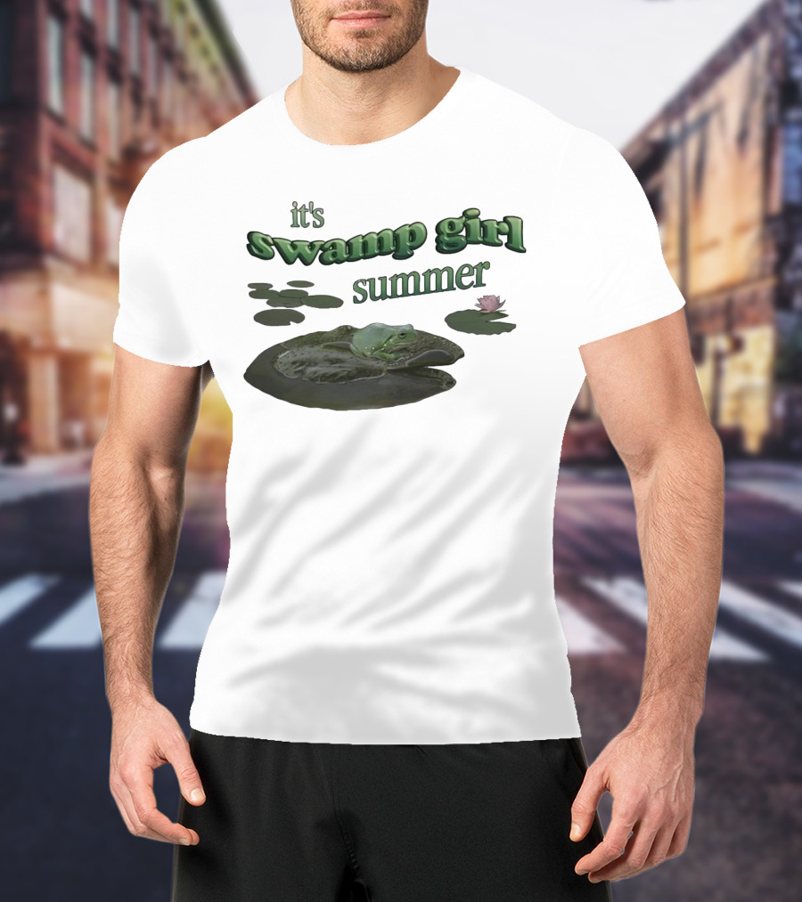 It's Swamp Girl Summer Frog Lily Pads Blossom T-Shirt
