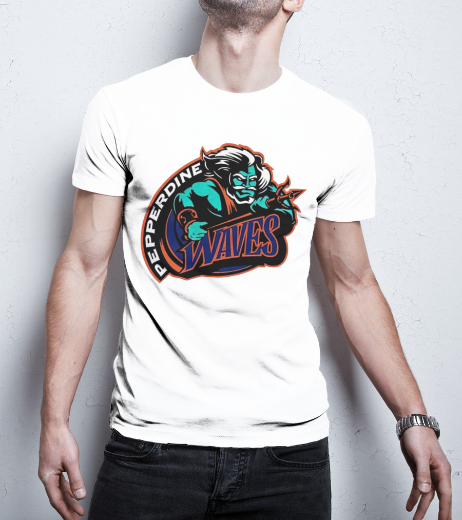 Pepperdine Waves 1997 Retro Logo Warrior T-Shirt