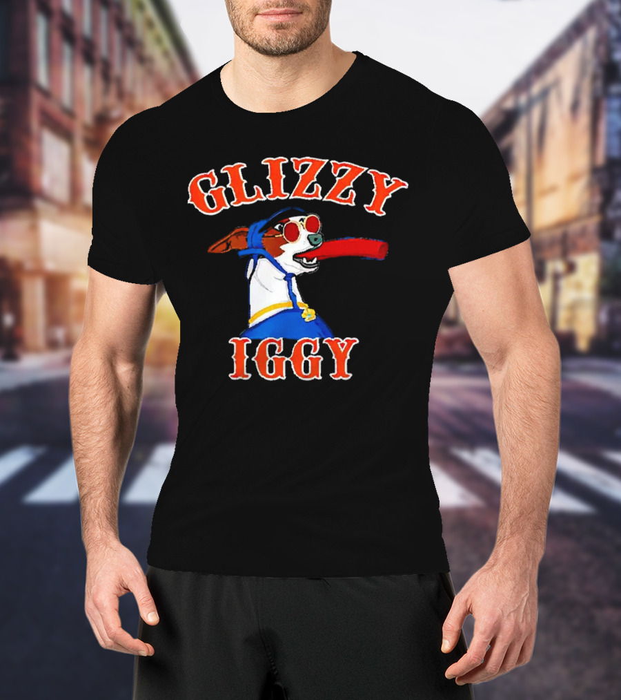 Glizzy Iggy Dog New York Mets Fun Canine Baseball T-Shirt