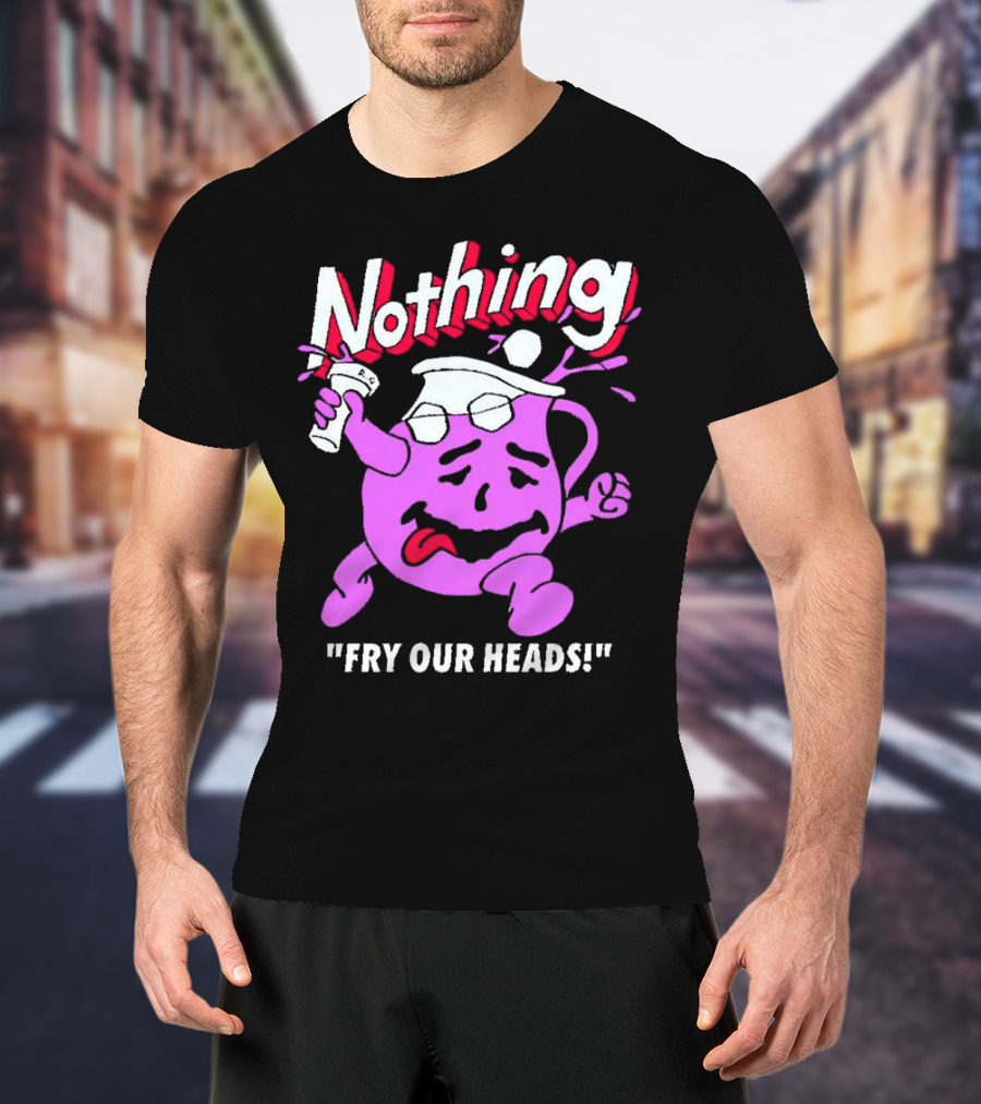 Nothing Fry Our Heads Purple Pitcher Character T-Shirt