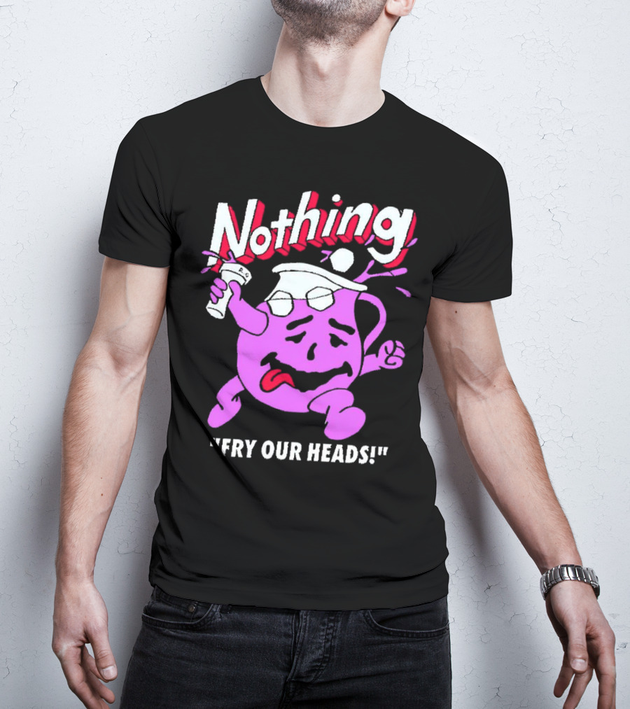 Nothing Fry Our Heads Purple Pitcher Character T-Shirt