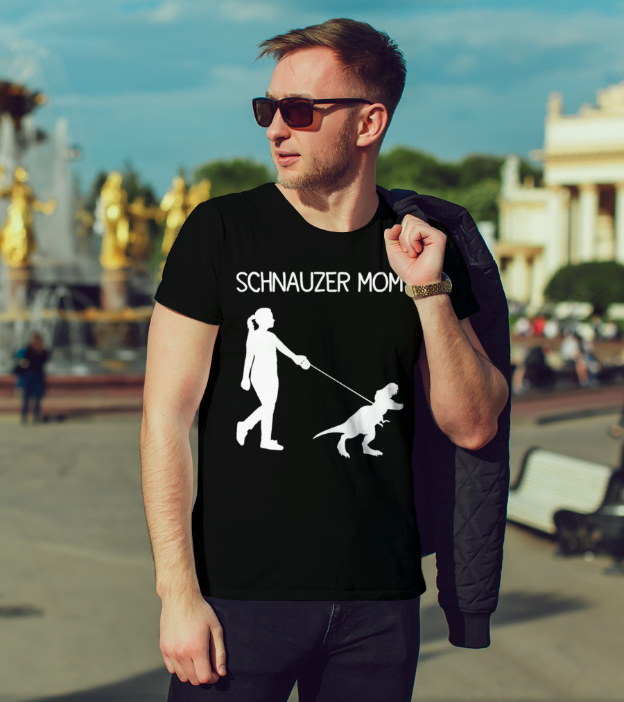 SCHNAUZER MOM T-REX WALKING T-Shirt