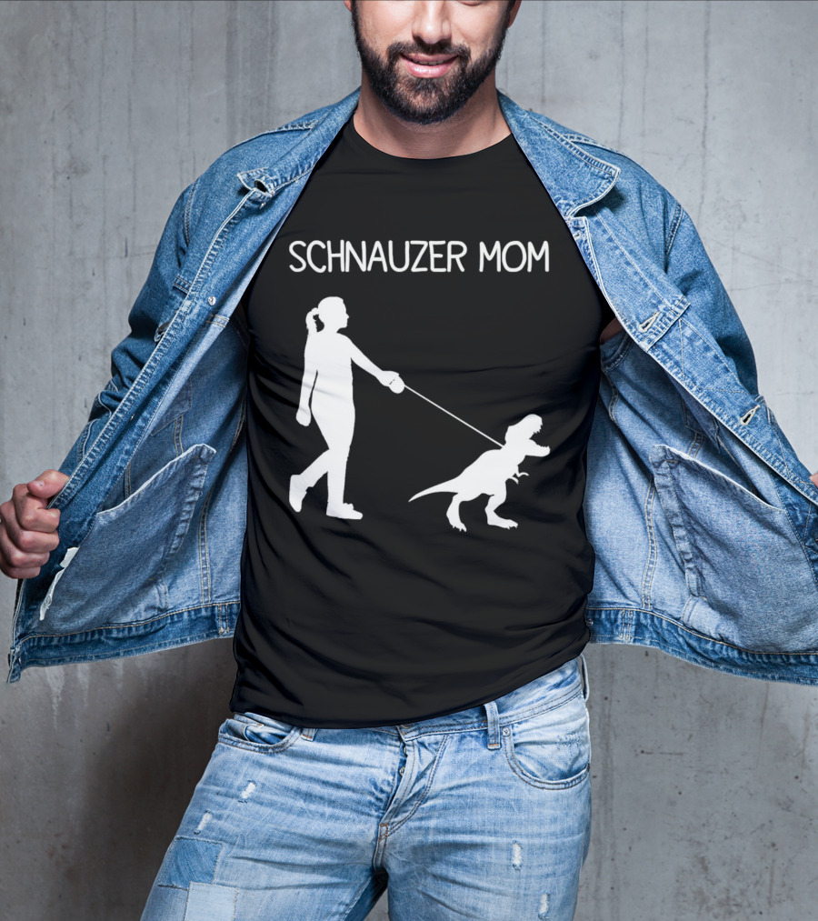 SCHNAUZER MOM T-REX WALKING T-Shirt