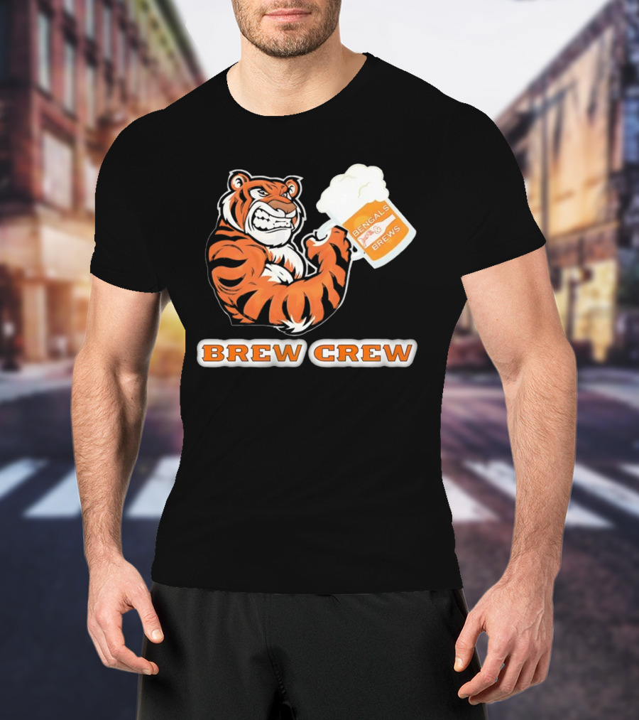 Bengals Brews Brew Crew Tiger Beer Mug T-Shirt