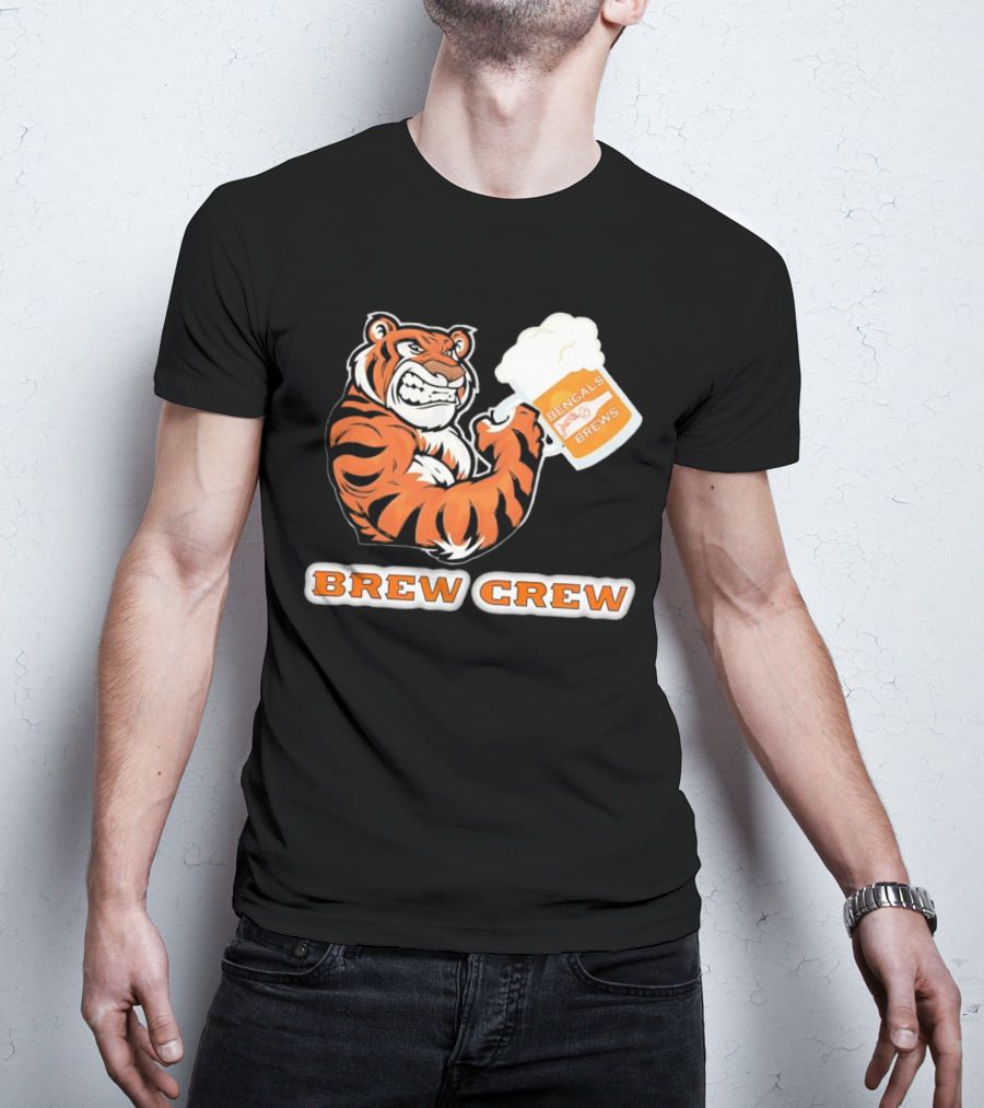 Bengals Brews Brew Crew Tiger Beer Mug T-Shirt