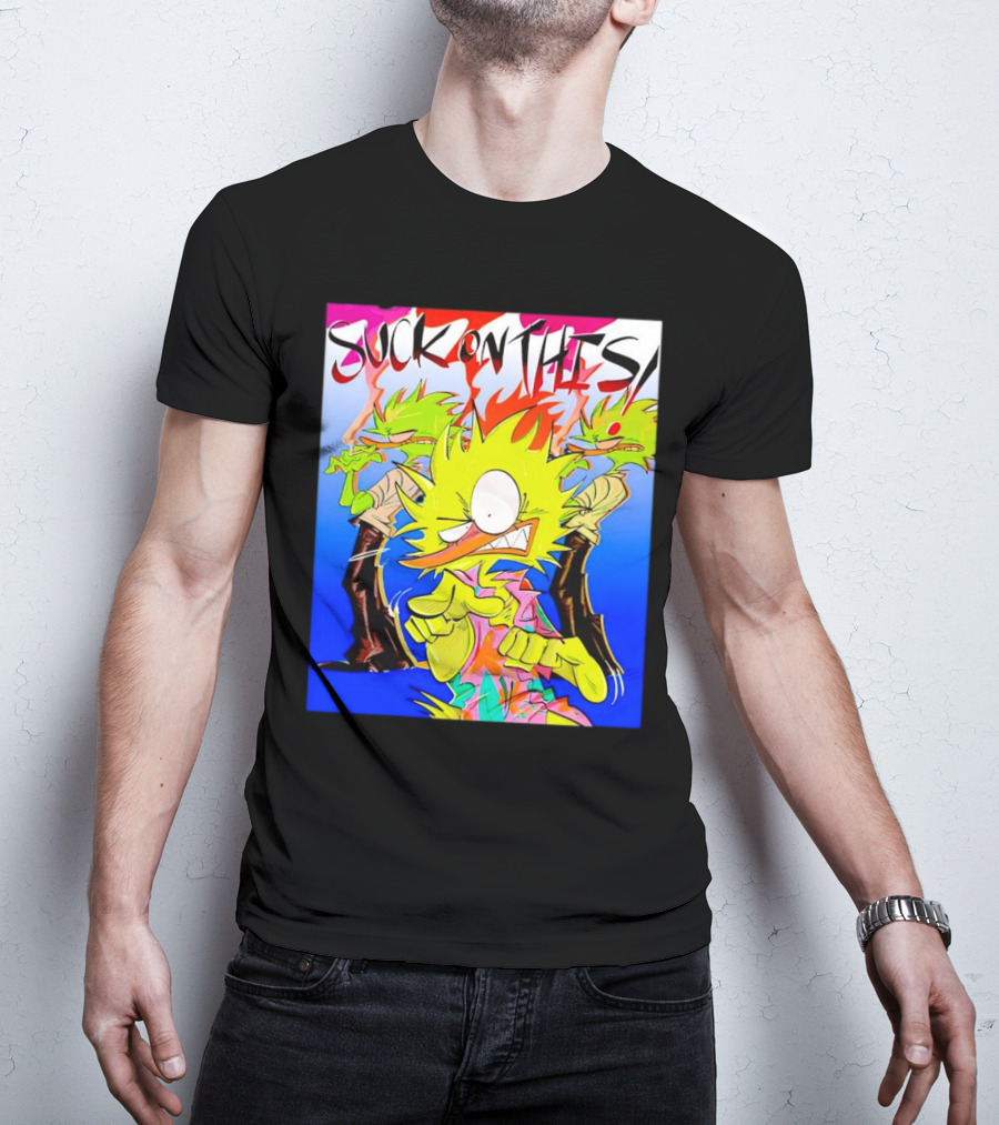 Suck On This Rugrats Reptar And Chuckie Cartoon T-Shirt