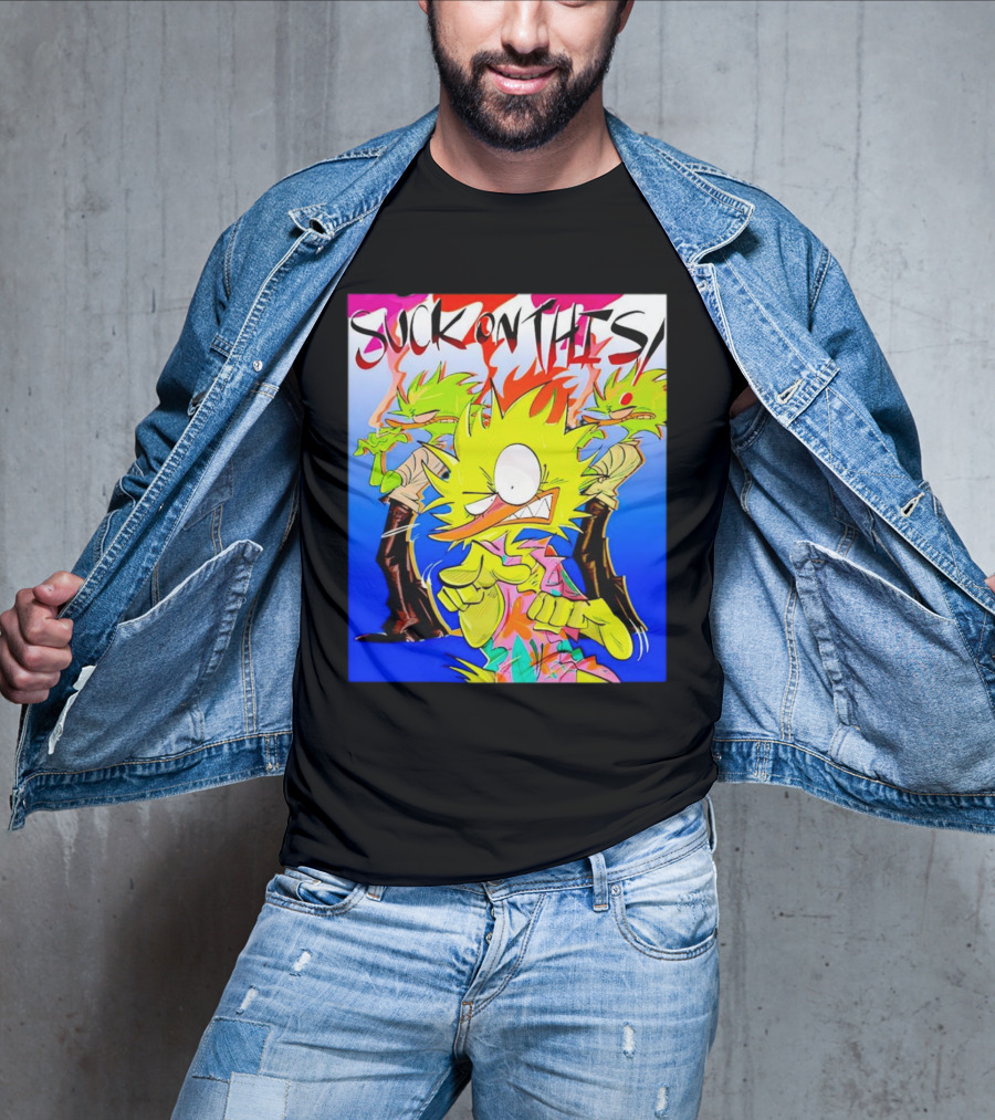 Suck On This Rugrats Reptar And Chuckie Cartoon T-Shirt