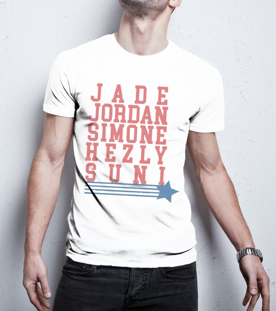 Jade Jordan Simone Hezly Suni Star Lines Sports T-Shirt
