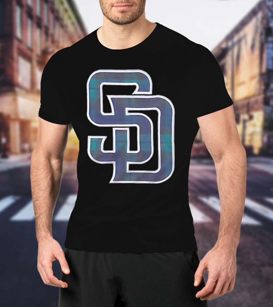 San Diego Padres SD Emblem With Bold Interlocking Letters T-Shirt