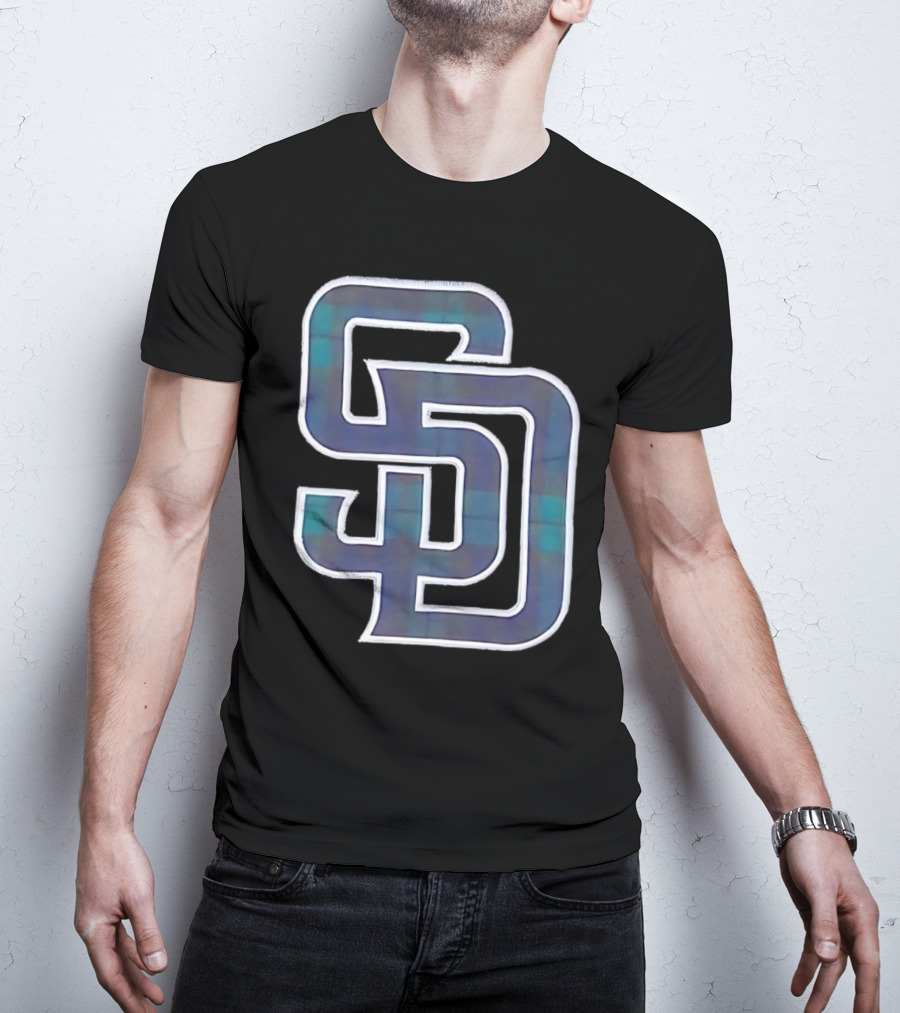 San Diego Padres SD Emblem With Bold Interlocking Letters T-Shirt