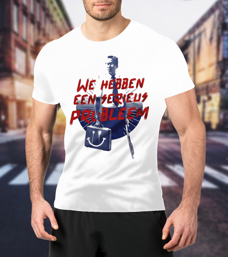We Hebben Een Serieus Probleem Smiley Bag Man In Shadow T-Shirt