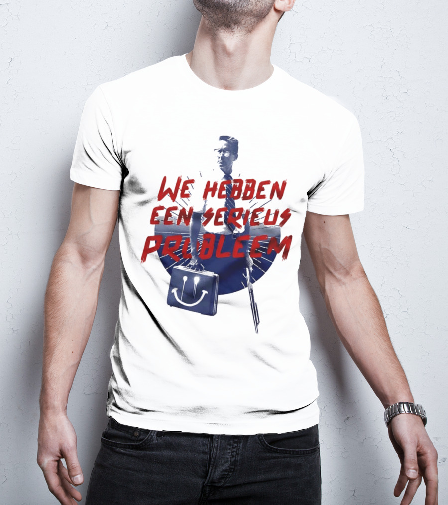 We Hebben Een Serieus Probleem Smiley Bag Man In Shadow T-Shirt