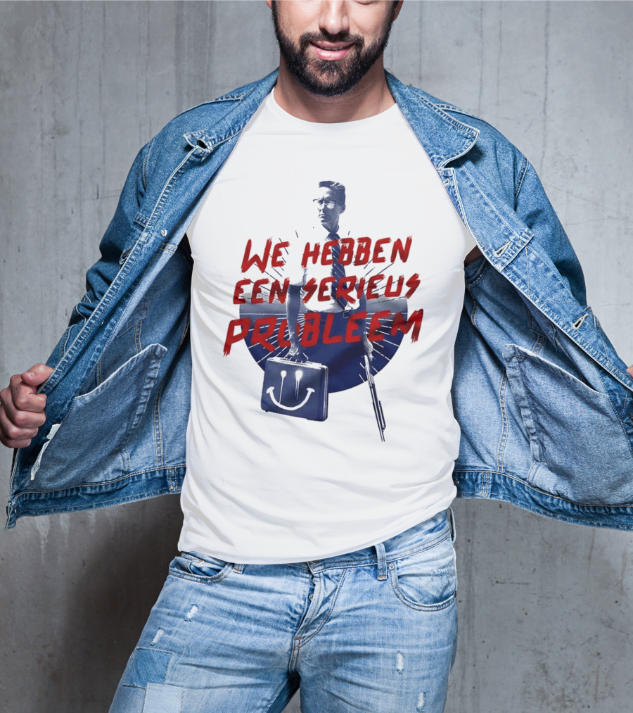 We Hebben Een Serieus Probleem Smiley Bag Man In Shadow T-Shirt