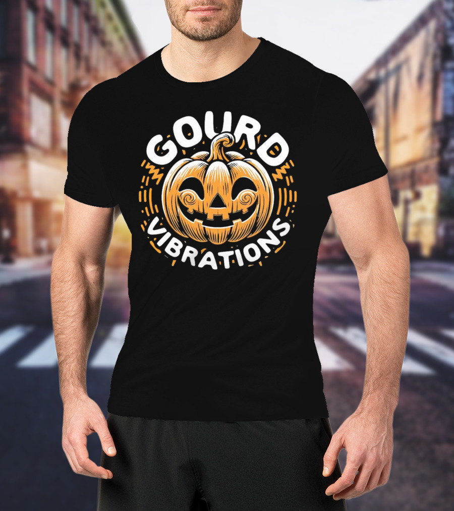 Gourd Vibrations Pumpkin Jack-O'-Lantern T-Shirt