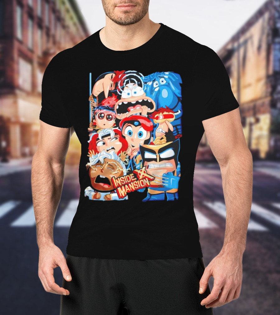 Inside X Mansion Inside Out 2 X-Men Mashup T-Shirt