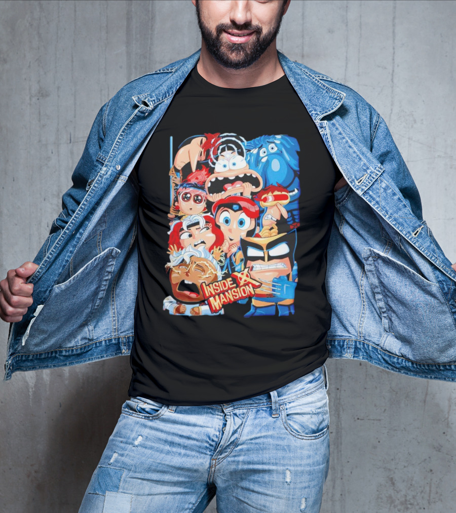 Inside X Mansion Inside Out 2 X-Men Mashup T-Shirt
