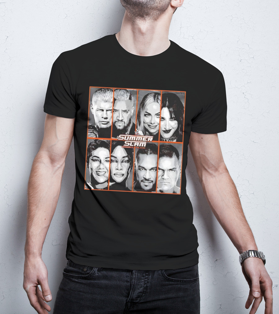 Summer Slam Cleveland WWE Superstar Collage T-Shirt