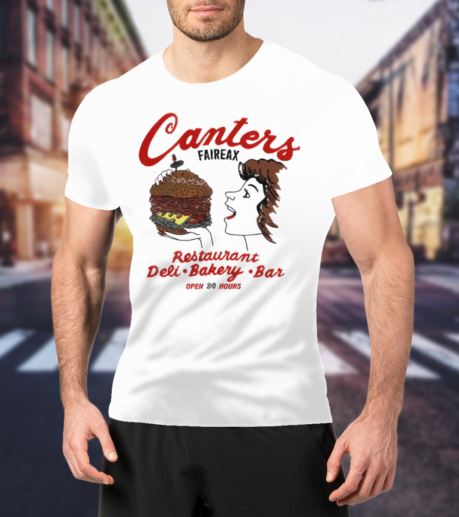 Canter's Deli Restaurant Bakery Bar Fairfax Los Angeles Open 24 Hours T-Shirt