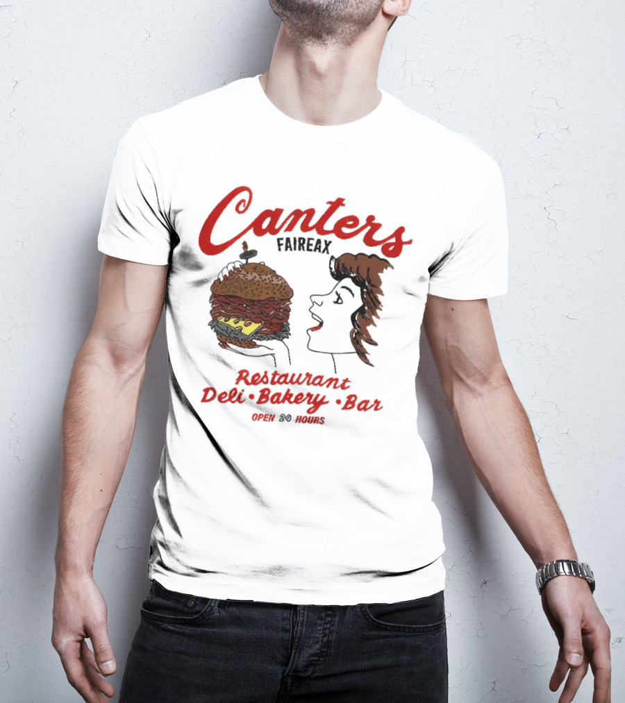 Canter's Deli Restaurant Bakery Bar Fairfax Los Angeles Open 24 Hours T-Shirt