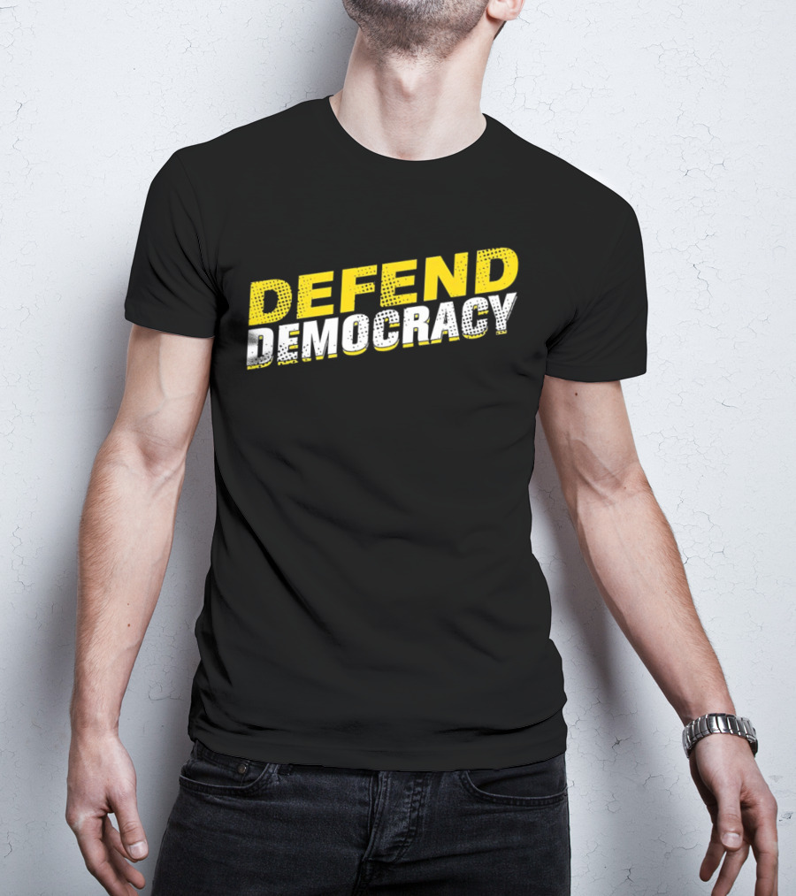 Defend Democracy Bold Vintage T-Shirt