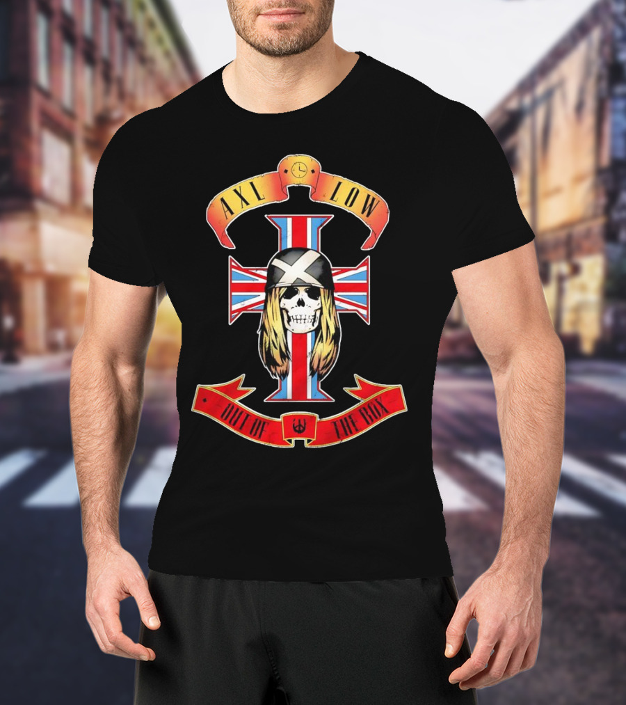 AXL LOW Skull Out Of The Box Union Jack Cross T-Shirt