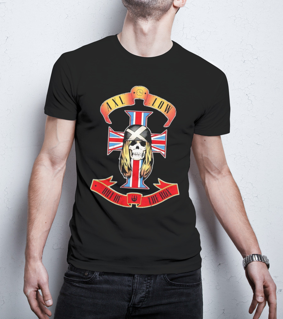 AXL LOW Skull Out Of The Box Union Jack Cross T-Shirt