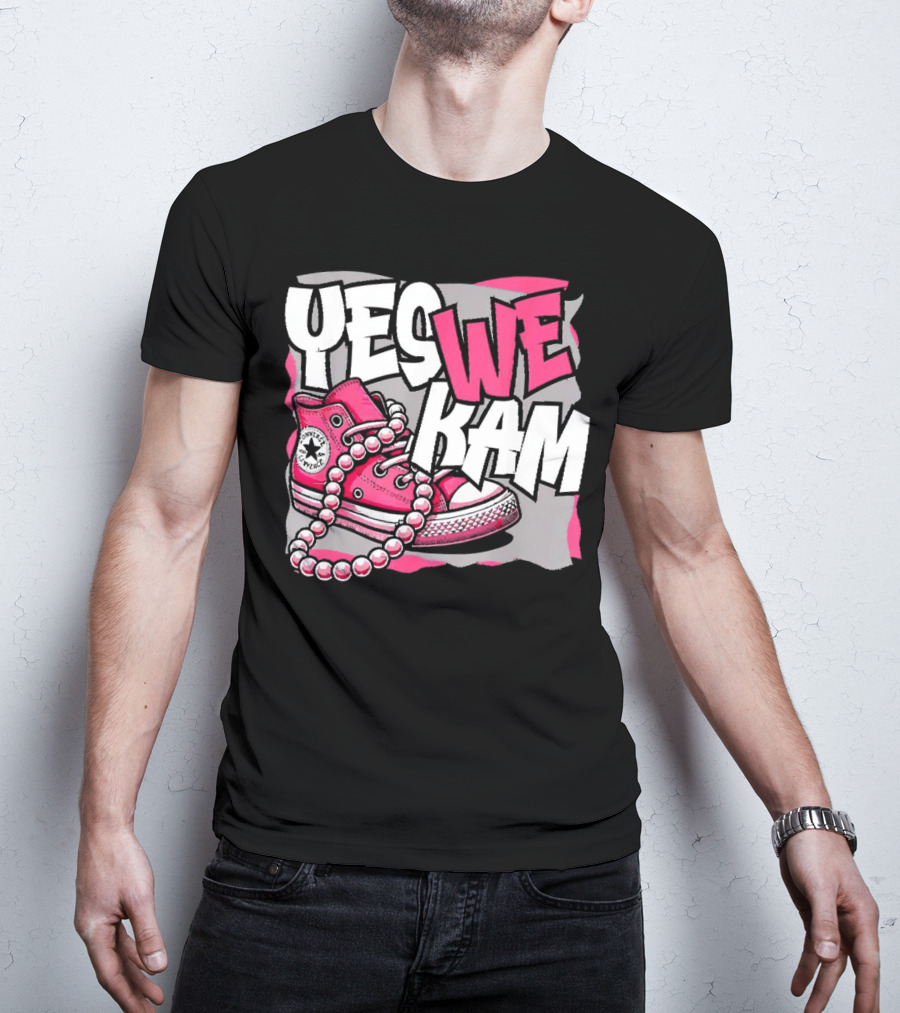 Yes We Kam Madam Shoes And Pearls Converse Sneakers T-Shirt