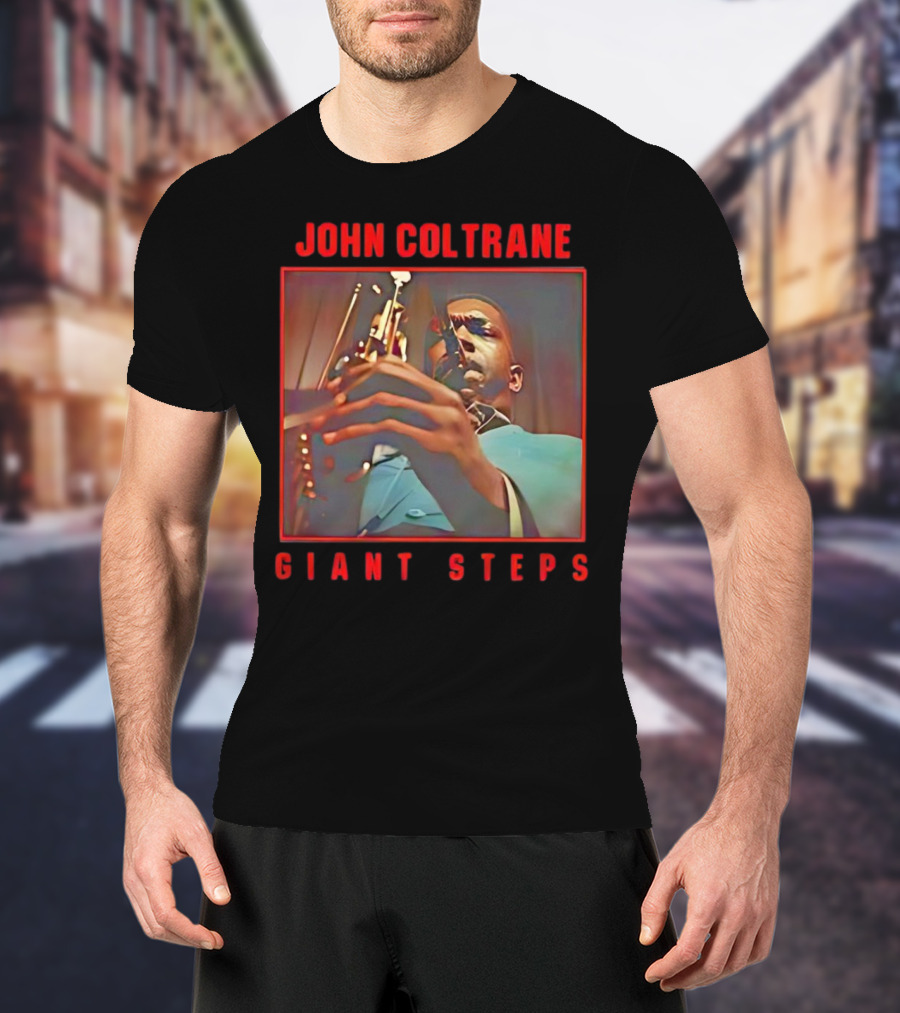 John Coltrane Giant Steps Album Cover Saxophone Iconic Jazz Image T-Shirt
