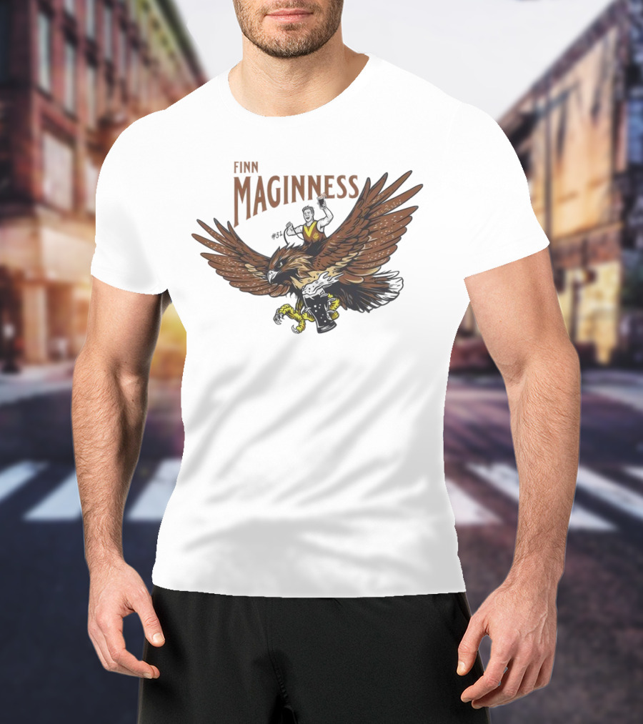 Finn Maginness Eagle Illustration With Number 37 And Football T-Shirt