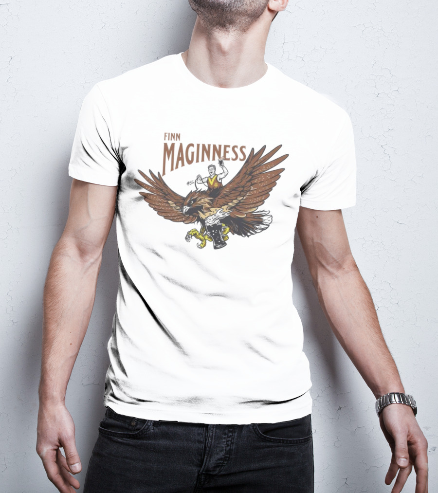 Finn Maginness Eagle Illustration With Number 37 And Football T-Shirt