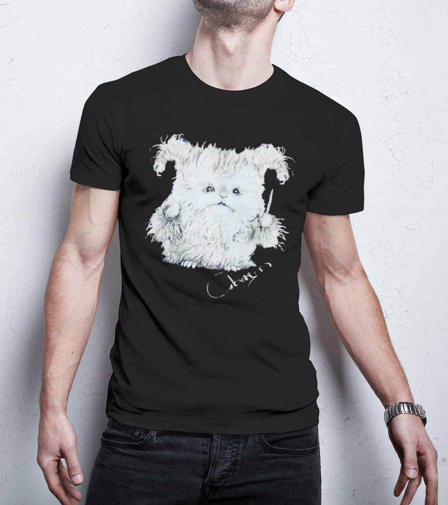 Charm White Furry Creature With Knife T-Shirt