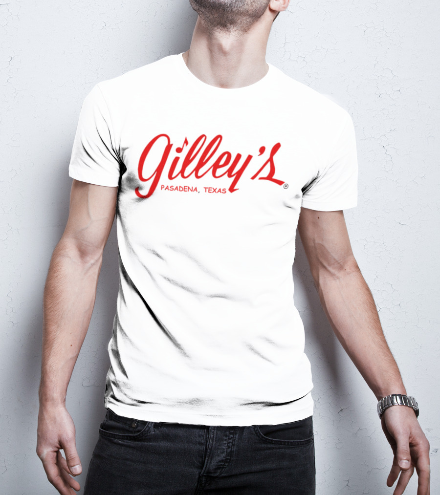 Gilley's Pasadena Texas Retro Logo Red Script T-Shirt