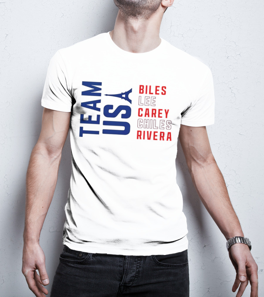 Team USA Biles Lee Carey Chiles Rivera T-Shirt