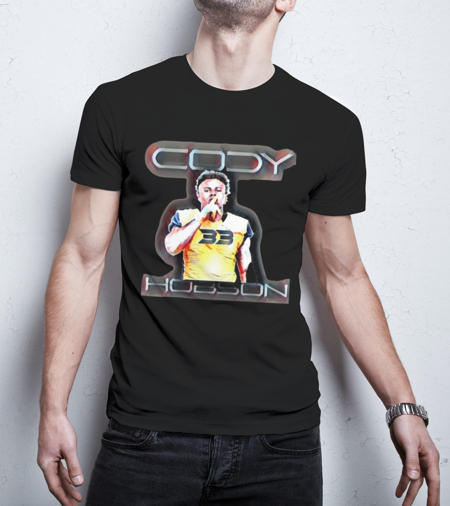 Cody Hobson 33 Merrimack Warriors Football T-Shirt