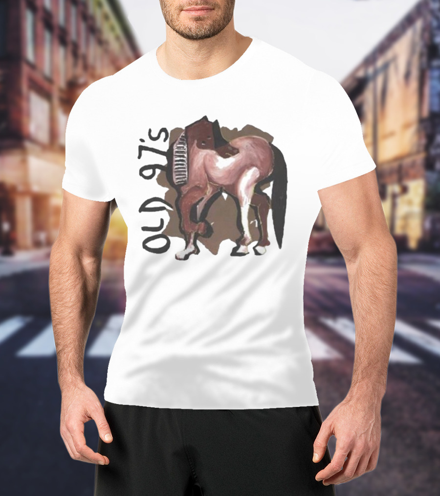 Old 97’s Abstract Horse Painting American Primitive T-Shirt
