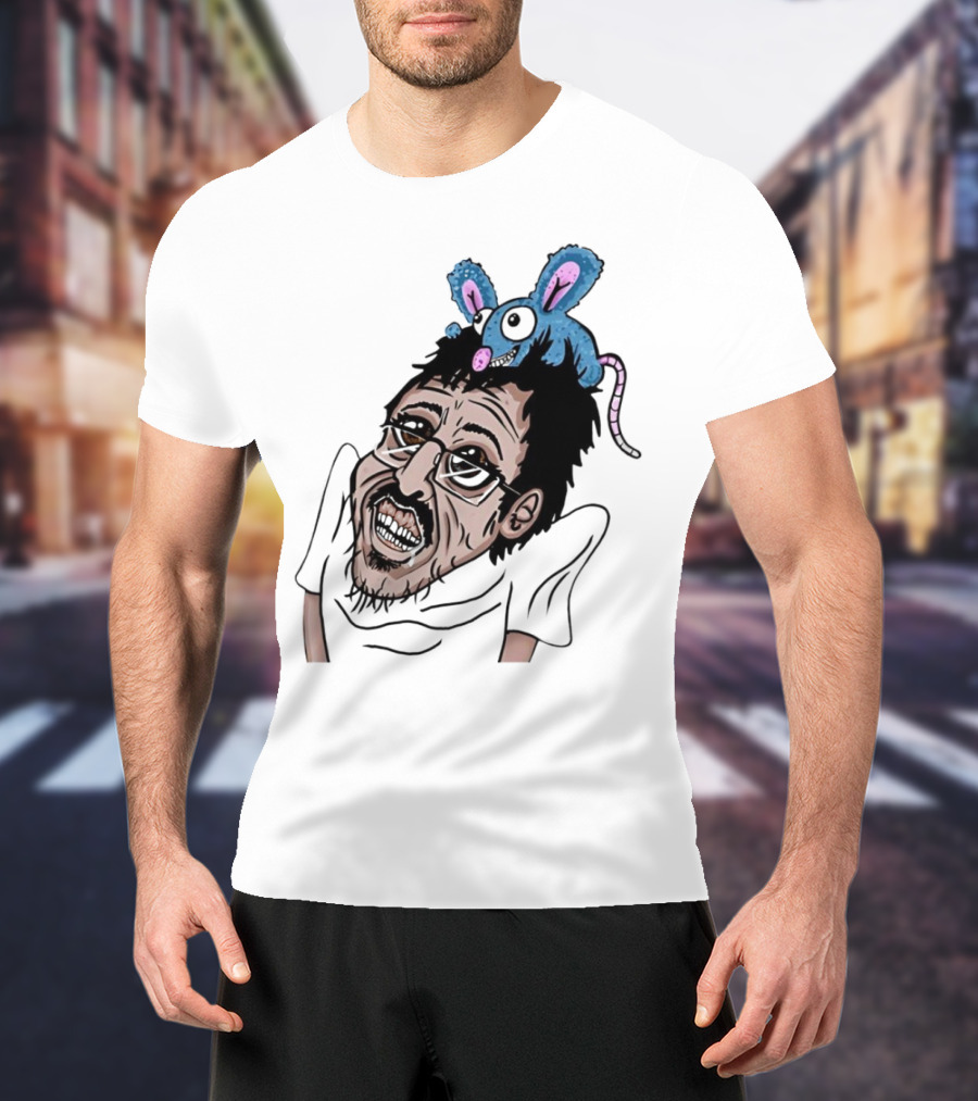 Ricky Berwick With Cartoon Rat On Head T-Shirt