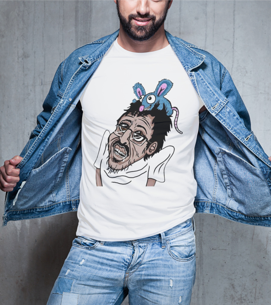Ricky Berwick With Cartoon Rat On Head T-Shirt