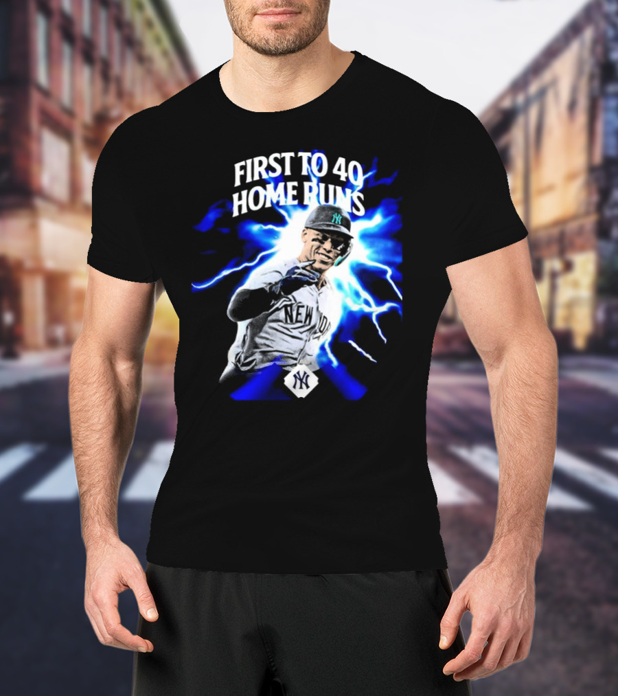 First To 40 Home Runs Aaron Judge New York Yankees T-Shirt