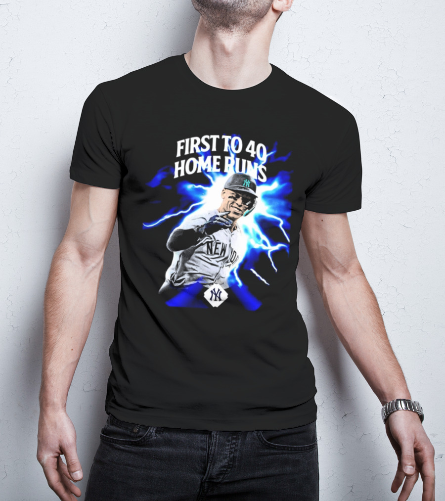 First To 40 Home Runs Aaron Judge New York Yankees T-Shirt