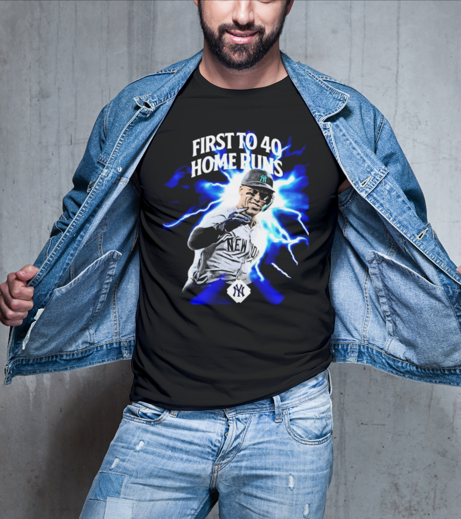 First To 40 Home Runs Aaron Judge New York Yankees T-Shirt