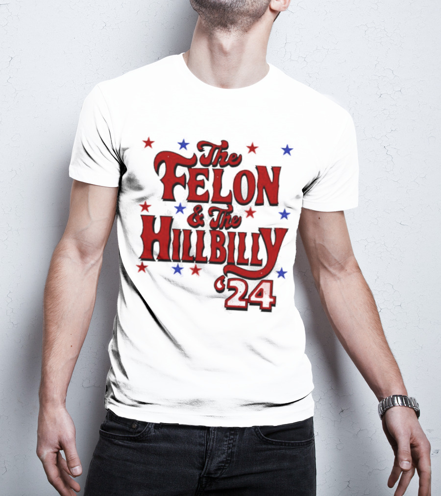 The Felon And The Hillbilly 24 Red And Blue Star T-Shirt