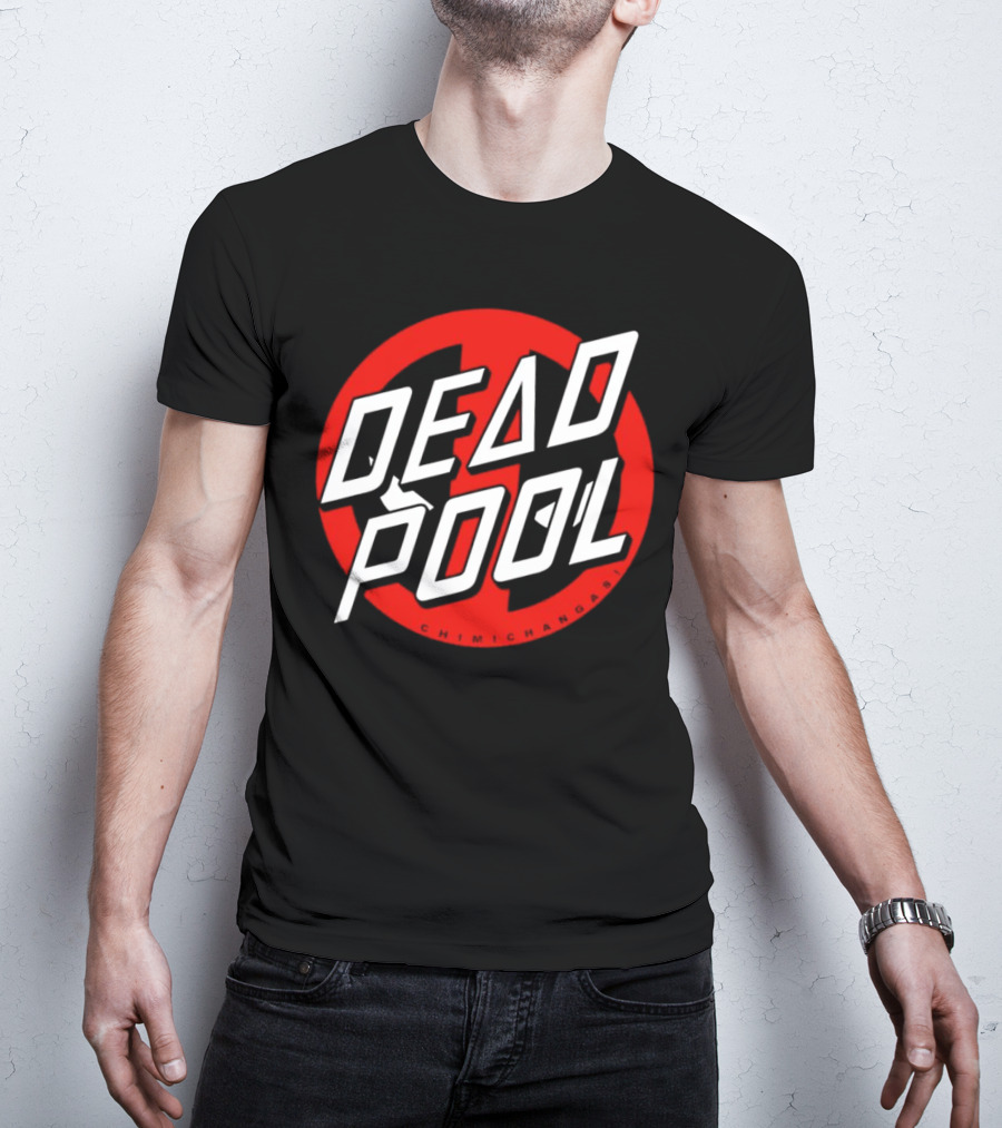 Deadpool X Santa Cruz Santapool Chimichangas Logo Red Circle T-Shirt