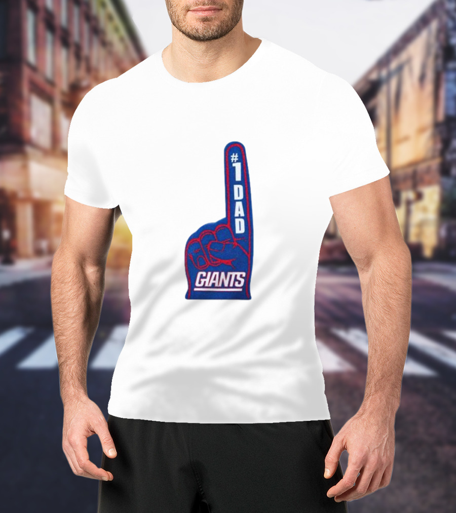1 Dad Giants New York Giants Happy Father’s Day T-Shirt